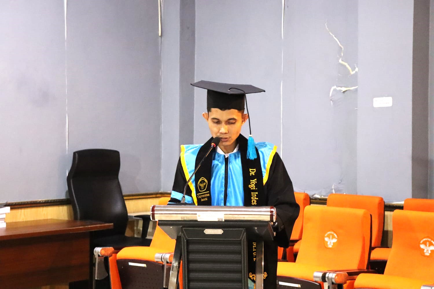 Dosen PTI FKIP UMMUBA Yogi Irdes Putra Laksanakan Sidang Promosi Doktor di Universitas Jambi