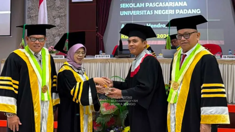 Kaprodi PJKR UMMUBA, Jhoni Hendra Jalani Ujian Terbuka Promosi Doktor S3 di Universitas Negeri Padan