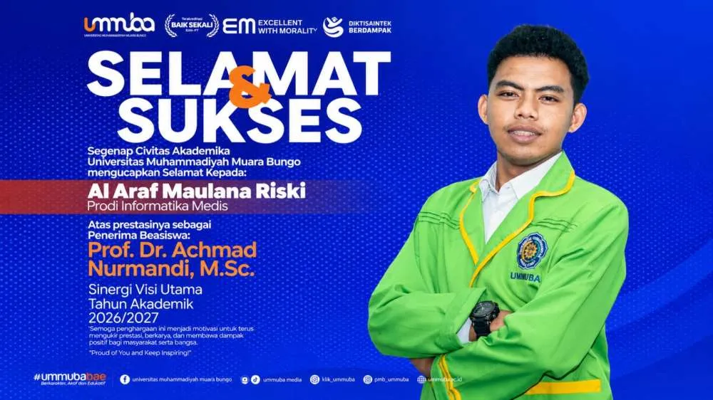 Perjuangan Al Araf Maulana Risky, Mahasiswa UMMUBA Penerima Beasiswa SINERGI VISI UTAMA