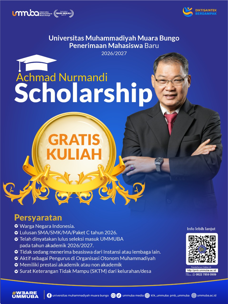 UMMUBA Berhasil Raih Beasiswa Penuh Mahasiswa Baru Melalui Kerja Sama dengan Prof. Achmad Nurmandi